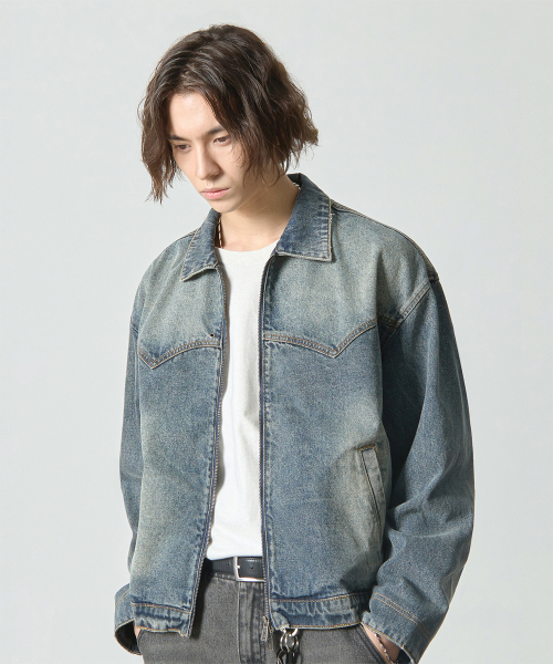 DIMITRI BLACK(ディミトリブラック)の「2WAY ウェスタンデニムジャケット_ダストインディゴ(デニムジャケット・レディース・その他・MEDIUM/LARGE/X-LARGE)」の4枚目の写真