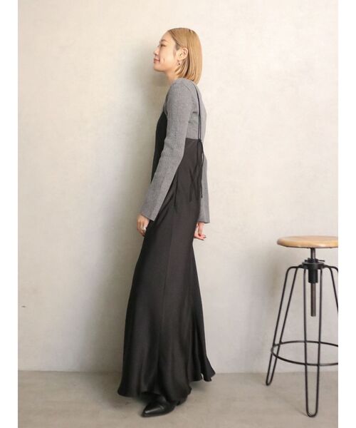 Ungrid（アングリッド）の「フィットフレアキャミワンピース（ワンピース・レディース・ブラック/オフホワイト/その他1・FREE）」の9枚目の写真