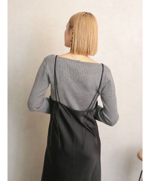 Ungrid（アングリッド）の「フィットフレアキャミワンピース（ワンピース・レディース・ブラック/オフホワイト/その他1・FREE）」の12枚目の写真