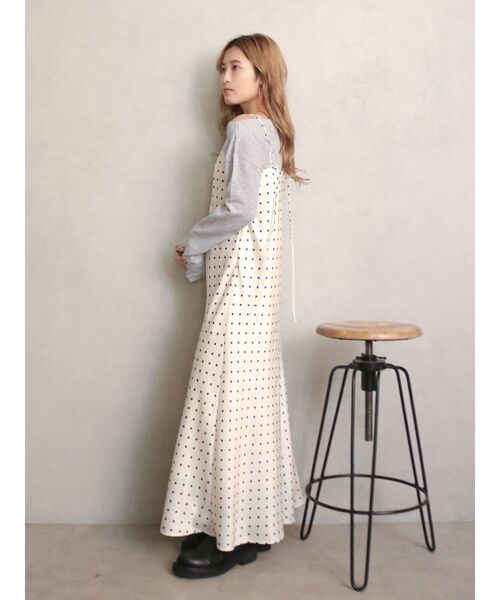 Ungrid（アングリッド）の「フィットフレアキャミワンピース（ワンピース・レディース・ブラック/オフホワイト/その他1・FREE）」の14枚目の写真