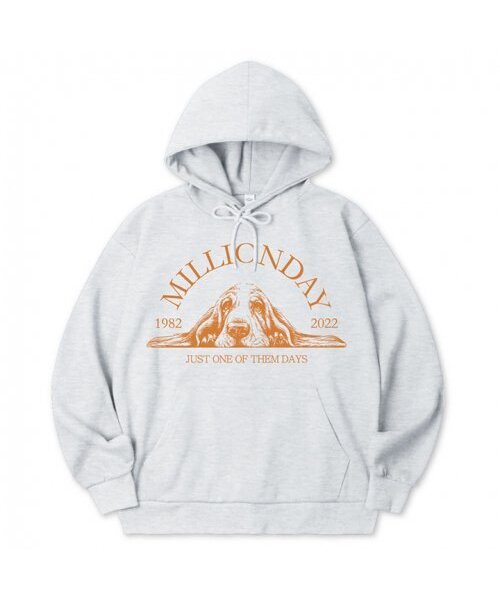 MILLION DAY(ミリオンデイ)の「MILLION PUPPY DAYS HOODIE(パーカー・メンズ・アイボリー/イエロー/パープル/ホワイト・LARGE/MEDIUM/X-LARGE)」の7枚目の写真
