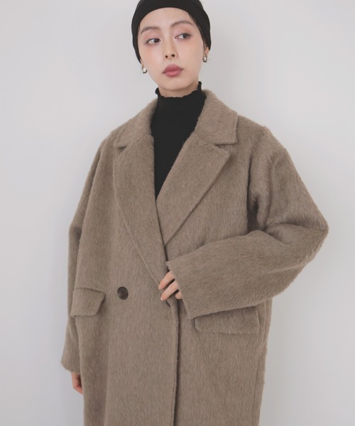 セール】シャギーダブルロングコート（チェスターコート）｜LIAN