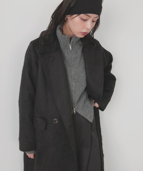 シャギーダブルロングコート（チェスターコート）｜LIAN（リアン）の