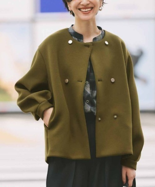 IEDIT（イディット）の「ＩＥＤＩＴ　大人がたのしむこだわりデザインのシャドーチェックシャツ（シャツ/ブラウス・レディース・ブラック系その他・M/S/L）」の8枚目の写真
