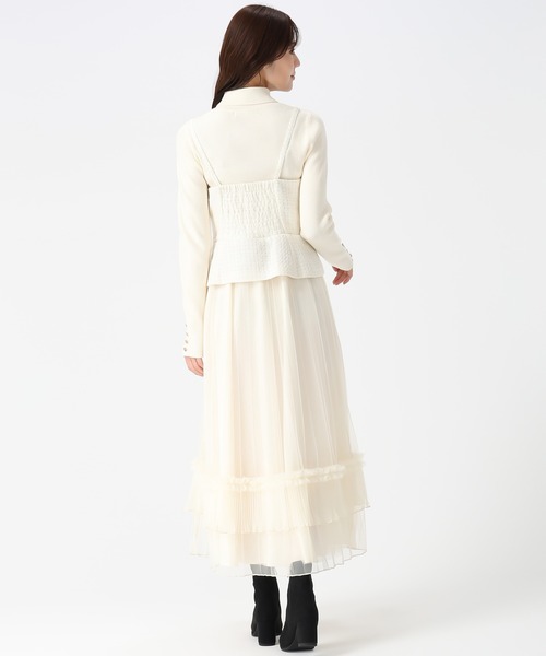 31 Sons de mode（トランテアン　ソン　ドゥ　モード）の「2025秋冬新作 チュールキャミジャンスカ（ジャンパースカート・レディース・グレー/オフホワイト・S/M）」の13枚目の写真