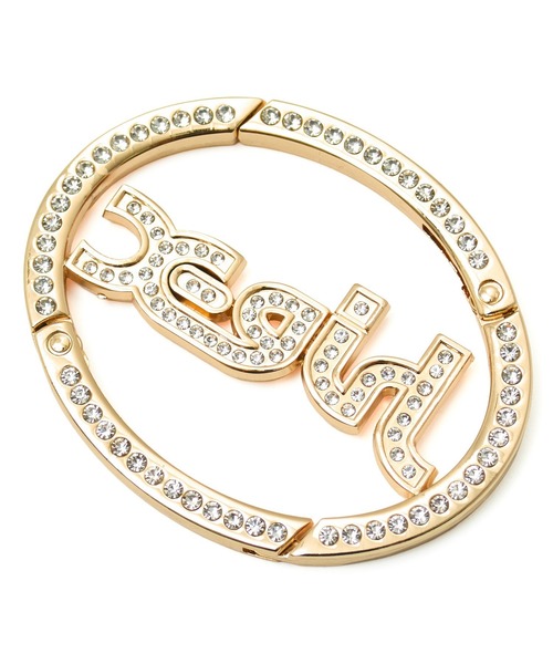 X-girl(エックスガール)の「RHINESTONE MILLS LOGO CARABINER(キーホルダー・レディース・シルバー/ゴールド・ONE SIZE)」の7枚目の写真