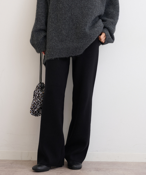 JOURNAL STANDARD relume（ジャーナルスタンダード　レリューム）の「《追加》ニットストレートパンツ（その他パンツ・レディース・ライトグレー/ブラック/アイボリー・FREE）」の7枚目の写真