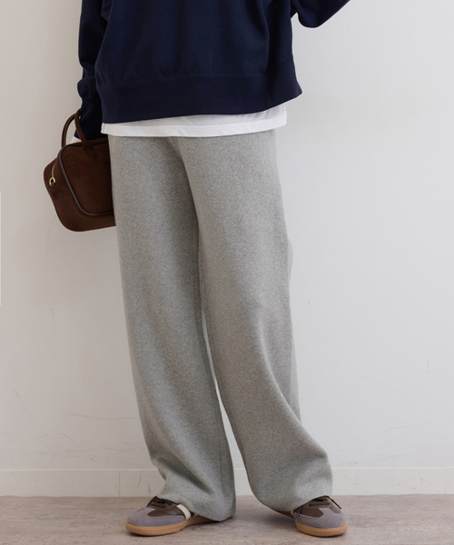JOURNAL STANDARD relume（ジャーナルスタンダード　レリューム）の「《追加》ニットストレートパンツ（その他パンツ・レディース・ライトグレー/ブラック/アイボリー・FREE）」の13枚目の写真