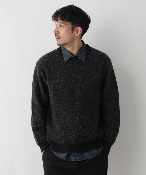 FOUND GOOD（ファウンドグッド）の「ブークレーニット（ニット/セーター・メンズ・ネイビー/ブラック/ブラウン系/グレー系5・L/M/S/XL）」の8枚目の写真