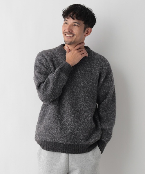 FOUND GOOD（ファウンドグッド）の「ブークレーニット（ニット/セーター・メンズ・ネイビー/ブラック/ブラウン系/グレー系5・L/M/S/XL）」の12枚目の写真