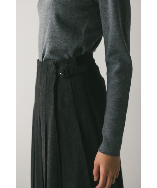 STYLEMIXER（スタイルミキサー）の「ボックスタックラップスカート（スカート・レディース・ライトブラウン/チャコールグレー・SMALL/MEDIUM）」の14枚目の写真