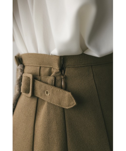 STYLEMIXER（スタイルミキサー）の「ボックスタックラップスカート（スカート・レディース・ライトブラウン/チャコールグレー・SMALL/MEDIUM）」の9枚目の写真