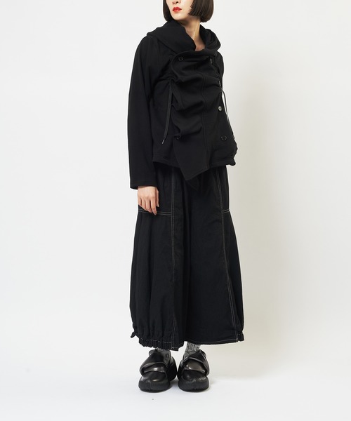 gomme（ゴム）の「フリルパーカー（パーカー・レディース・チャコールグレー/ブルー/ブラック・MEDIUM）」の5枚目の写真