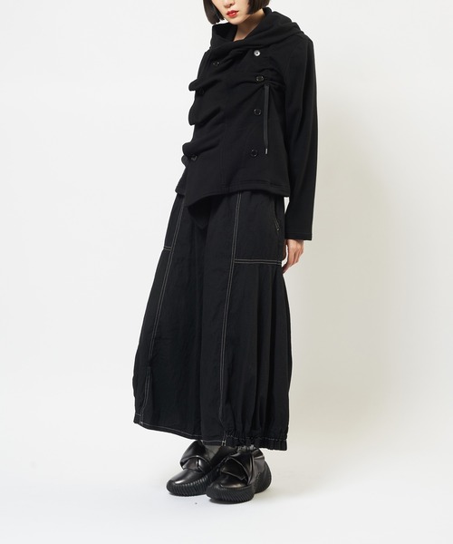 gomme（ゴム）の「フリルパーカー（パーカー・レディース・チャコールグレー/ブルー/ブラック・MEDIUM）」の6枚目の写真