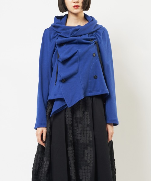 gomme（ゴム）の「フリルパーカー（パーカー・レディース・チャコールグレー/ブルー/ブラック・MEDIUM）」の12枚目の写真