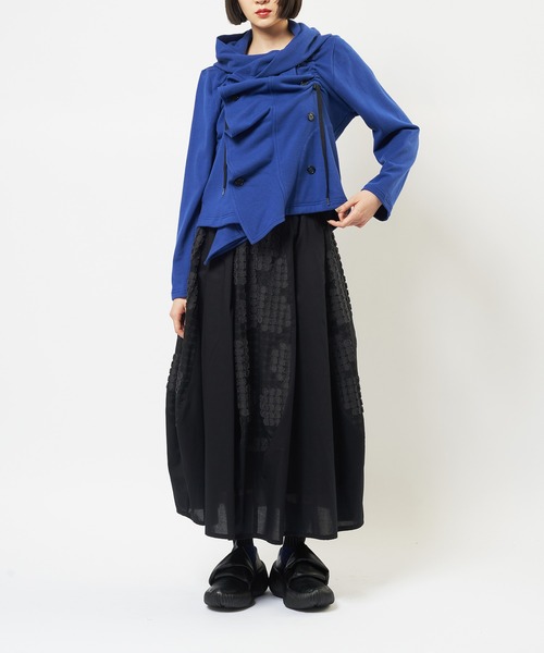 gomme（ゴム）の「フリルパーカー（パーカー・レディース・チャコールグレー/ブルー/ブラック・MEDIUM）」の10枚目の写真