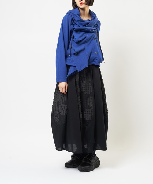 gomme（ゴム）の「フリルパーカー（パーカー・レディース・チャコールグレー/ブルー/ブラック・MEDIUM）」の11枚目の写真