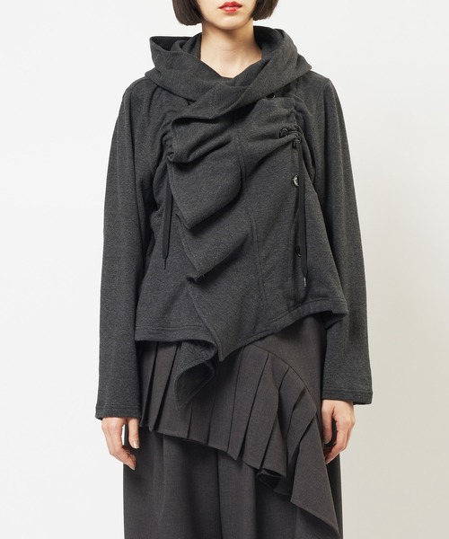 gomme（ゴム）の「フリルパーカー（パーカー・レディース・チャコールグレー/ブルー/ブラック・MEDIUM）」の17枚目の写真