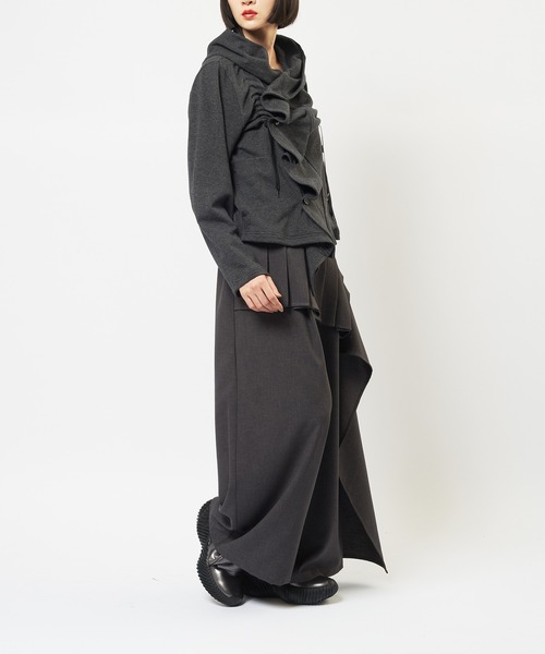 gomme（ゴム）の「フリルパーカー（パーカー・レディース・チャコールグレー/ブルー/ブラック・MEDIUM）」の16枚目の写真