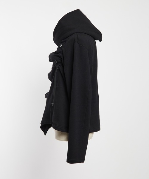 gomme（ゴム）の「フリルパーカー（パーカー・レディース・チャコールグレー/ブルー/ブラック・MEDIUM）」の20枚目の写真