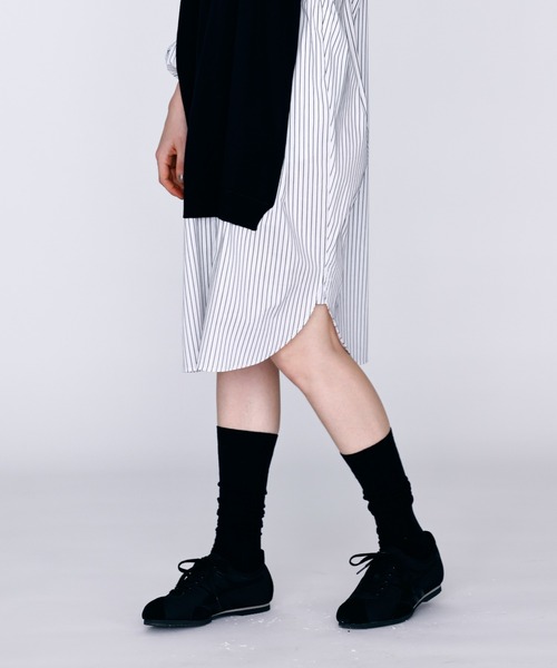 Kelen（ケレン）の「「KELEN / ケレン」ニットベスト重ね着風ストライプシャツワンピース（ワンピース・レディース・オフホワイト/サックスブルー/ベージュ・S/M）」の12枚目の写真