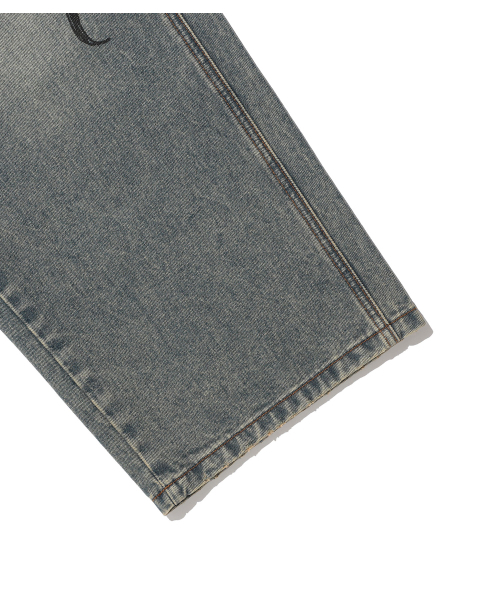 NICE GHOST CLUB（ナイスゴーストクラブ）の「DOODLE GRAPHIC WIDE JEANS_BLUE(NG2FFUD110A)（デニムパンツ・レディース・ブルー・SMALL/MEDIUM/LARGE）」の10枚目の写真