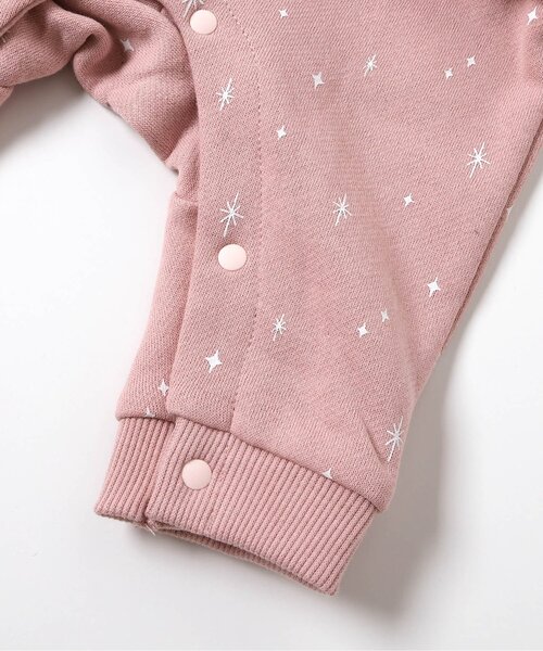 Ampersand（アンパサンド）の「【リンク】バラエティ裏毛起毛カバーオール（ロンパース・キッズ・グレー/ピンク/レッド/ネイビー・60/70/80）」の5枚目の写真