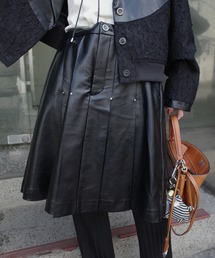 JENNY BOX PLEATED HALF SKIRT