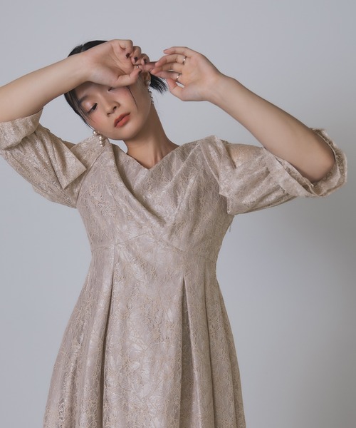 Rose of Sharon（ローズオブシャロン）の「総レースAラインドレス（ドレス・レディース・ブラック/イエロー/ベージュ/ライトカーキ・S/M）」の2枚目の写真