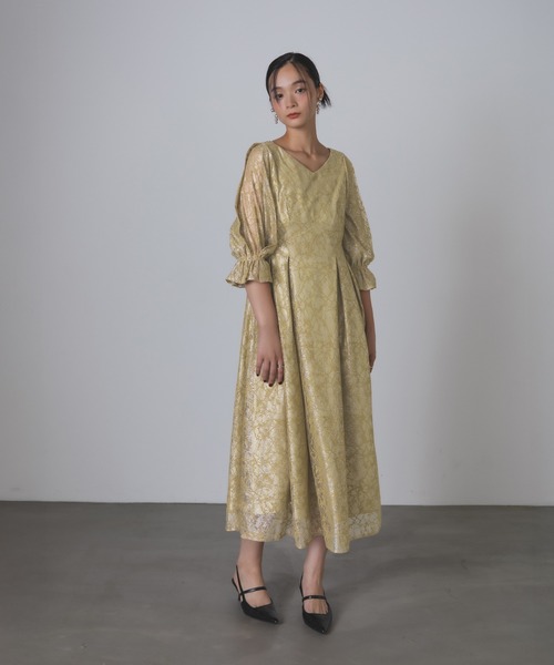 Rose of Sharon（ローズオブシャロン）の「総レースAラインドレス（ドレス・レディース・ブラック/イエロー/ベージュ/ライトカーキ・S/M）」の8枚目の写真