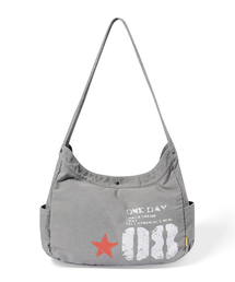 MAINBOOTH（メインブース）の「08 Washed Cross Bag(LIGHT GRAY)（メッセンジャーバッグ）」