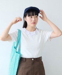 bulle de savon | 透かし編みレース衿 プルオーバー(Tシャツ/カットソー)