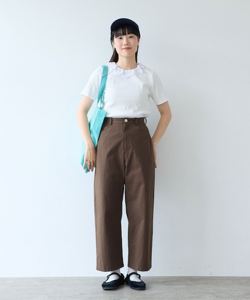 bulle de savon（ビュルデサボン）の「透かし編みレース衿 プルオーバー（Tシャツ/カットソー・レディース・ミント/ブラック/ホワイト・FREE）」の7枚目の写真