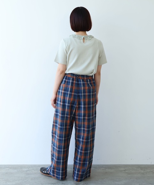 bulle de savon（ビュルデサボン）の「透かし編みレース衿 プルオーバー（Tシャツ/カットソー・レディース・ミント/ブラック/ホワイト・FREE）」の21枚目の写真