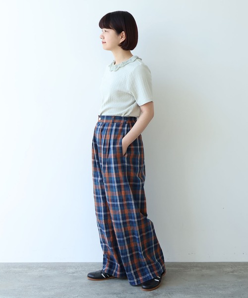 bulle de savon（ビュルデサボン）の「透かし編みレース衿 プルオーバー（Tシャツ/カットソー・レディース・ミント/ブラック/ホワイト・FREE）」の22枚目の写真