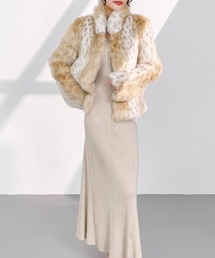 CHUN CHUN NOTES（チュンチュンノーツ）の「フィット＆フレア Ｖネックニットワンピース／フェミニン（ワンピース）」