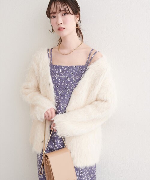 natural couture（ナチュラルクチュール）の「シャギーカーデ（カーディガン/ボレロ・レディース・ブルー/オフホワイト/モカ/ピンク系その他/チャコールグレー・FREE）」の11枚目の写真