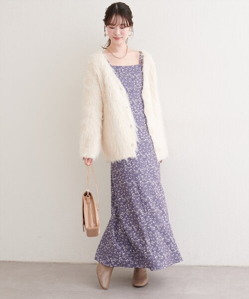 natural couture（ナチュラルクチュール）の「シャギーカーデ（カーディガン/ボレロ・レディース・ブルー/オフホワイト/モカ/ピンク系その他/チャコールグレー・FREE）」の12枚目の写真