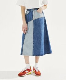 Between A and B（ビトウィーンエイアンドビー）の「インサイドアウトバンディングデニムスカート[ブルー]（スカート）」