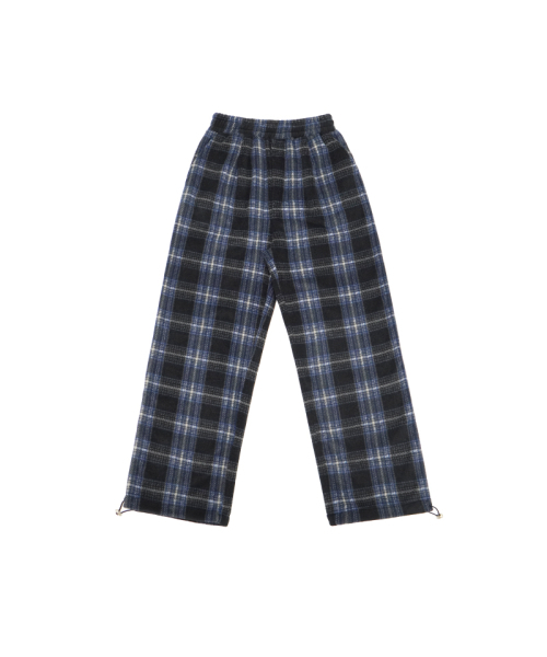KOOKEESEE(クキシ)の「ウィンター ポーラフリース ジョガーパンツ (チェックブラック)(スウェットパンツ・レディース・その他・FREE)」の2枚目の写真