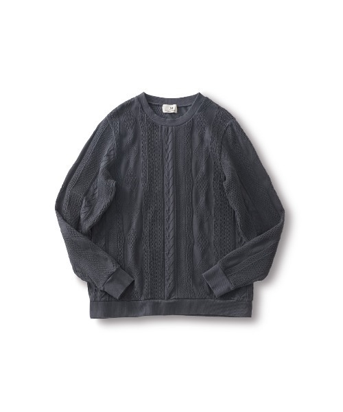 Sunny clouds(サニークラウズ)の「サニークラウズ セーターになりたかったカットソートップス〈メンズ〉(Tシャツ/カットソー・メンズ・オフホワイト/キャメル/チャコールグレー・L/M)」の2枚目の写真