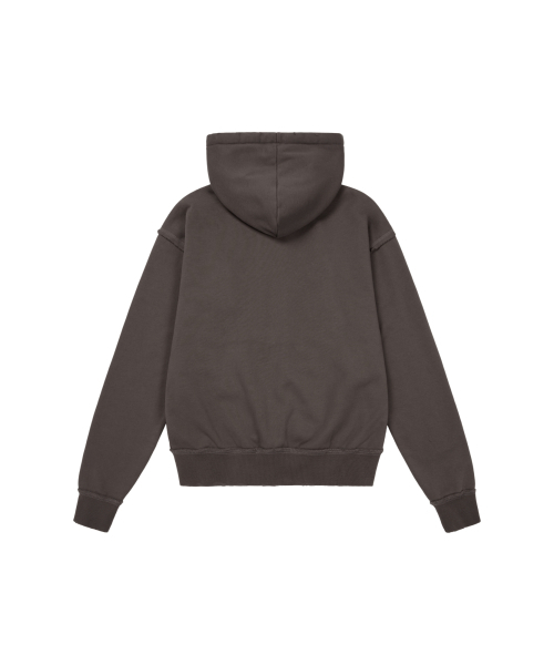 AAKAM（アーカム）の「Eyelet Damaged Zip-Up Hoodie (Brown)（パーカー・レディース・その他・1/2）」の2枚目の写真