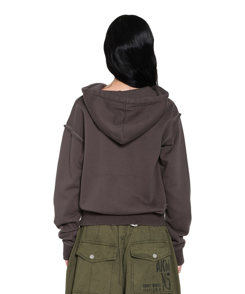 AAKAM（アーカム）の「Eyelet Damaged Zip-Up Hoodie (Brown)（パーカー・レディース・その他・1/2）」の6枚目の写真