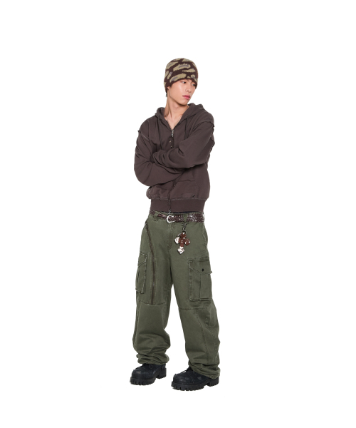 AAKAM（アーカム）の「Eyelet Damaged Zip-Up Hoodie (Brown)（パーカー・レディース・その他・1/2）」の11枚目の写真