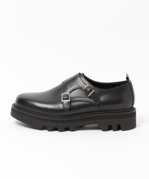 HARE（ハレ）の「ダブルモンクシューズ(HARE)（ドレスシューズ・メンズ・ブラック・MEDIUM/LARGE）」の2枚目の写真