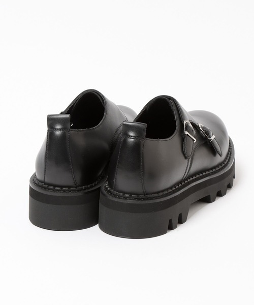 HARE（ハレ）の「ダブルモンクシューズ(HARE)（ドレスシューズ・メンズ・ブラック・MEDIUM/LARGE）」の4枚目の写真