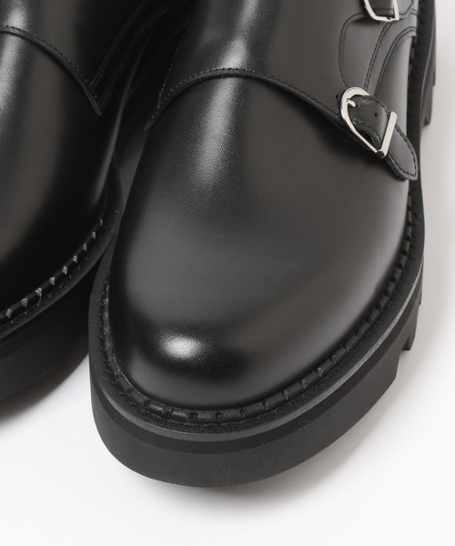 HARE（ハレ）の「ダブルモンクシューズ(HARE)（ドレスシューズ・メンズ・ブラック・MEDIUM/LARGE）」の7枚目の写真