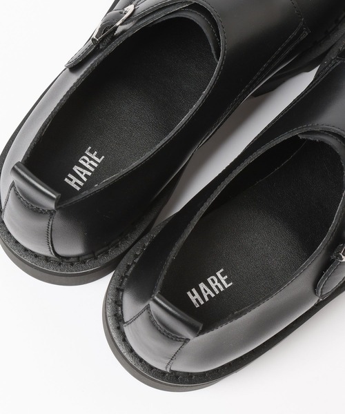 HARE（ハレ）の「ダブルモンクシューズ(HARE)（ドレスシューズ・メンズ・ブラック・MEDIUM/LARGE）」の11枚目の写真