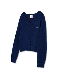EMBROIDERED LOGO CARDIGAN NAVY(NEW)