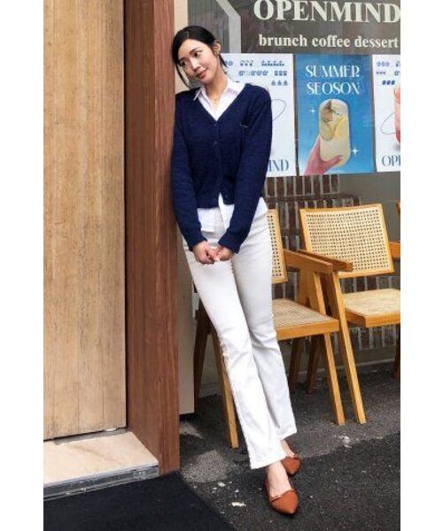 VERSE ONE(バースワン)の「EMBROIDERED LOGO CARDIGAN NAVY(NEW)(カーディガン/ボレロ・レディース・その他・SMALL/MEDIUM)」の10枚目の写真